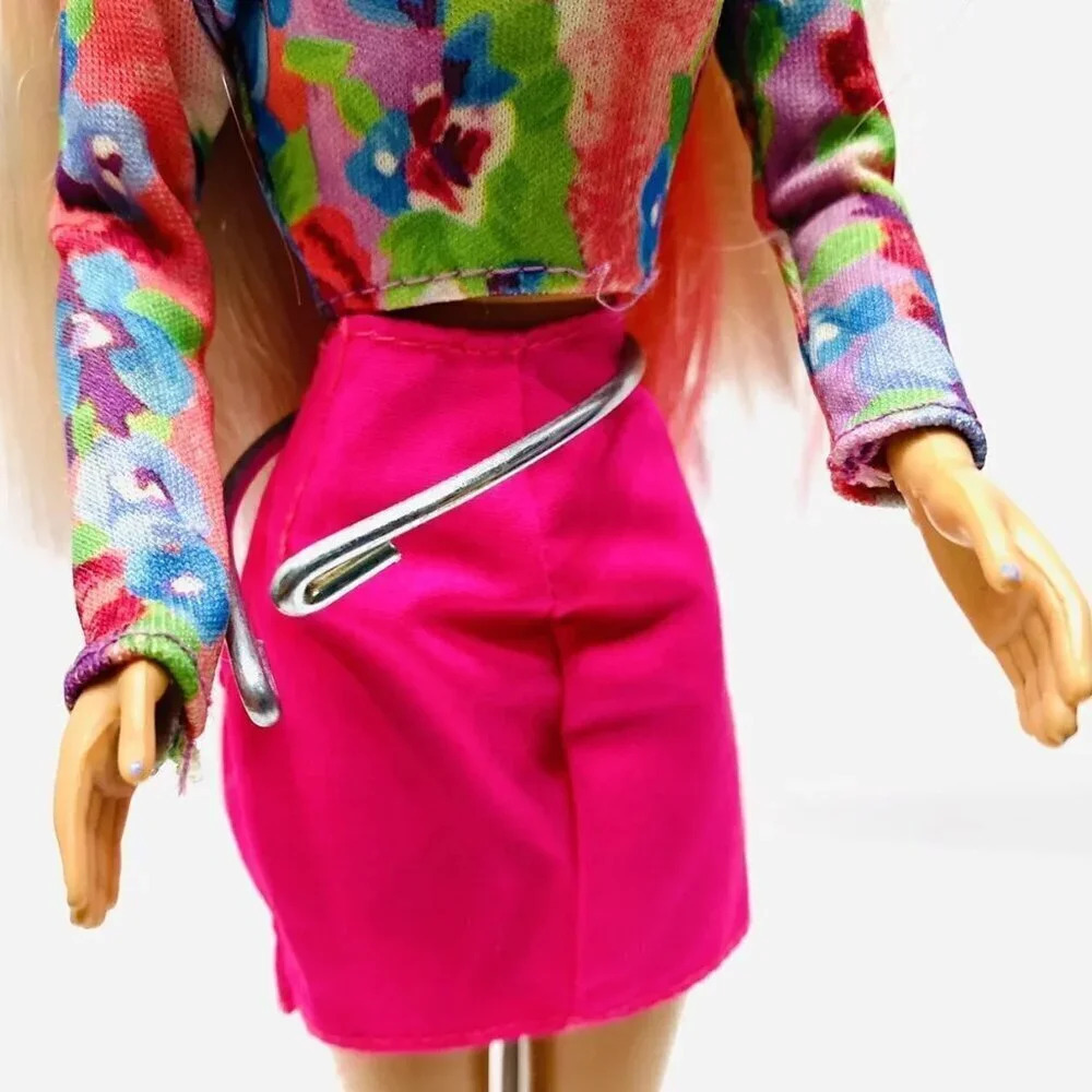 MATTEL BARBIE Doll Long Blonde Colorful Hair Articulated Elbows & Knees 12" Tall - Picture 3 of 12